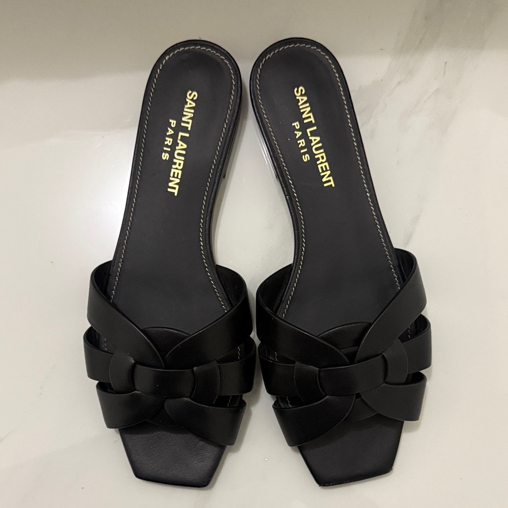 Saint Laurent Tribute Slip-On Sandals